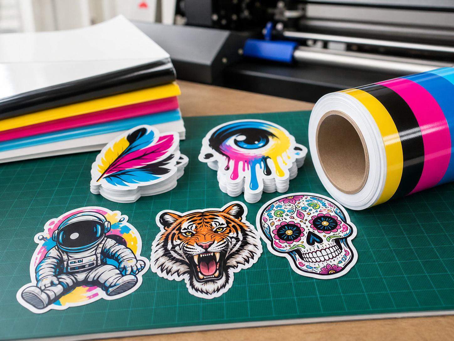 Muestra de Vinil y stickers